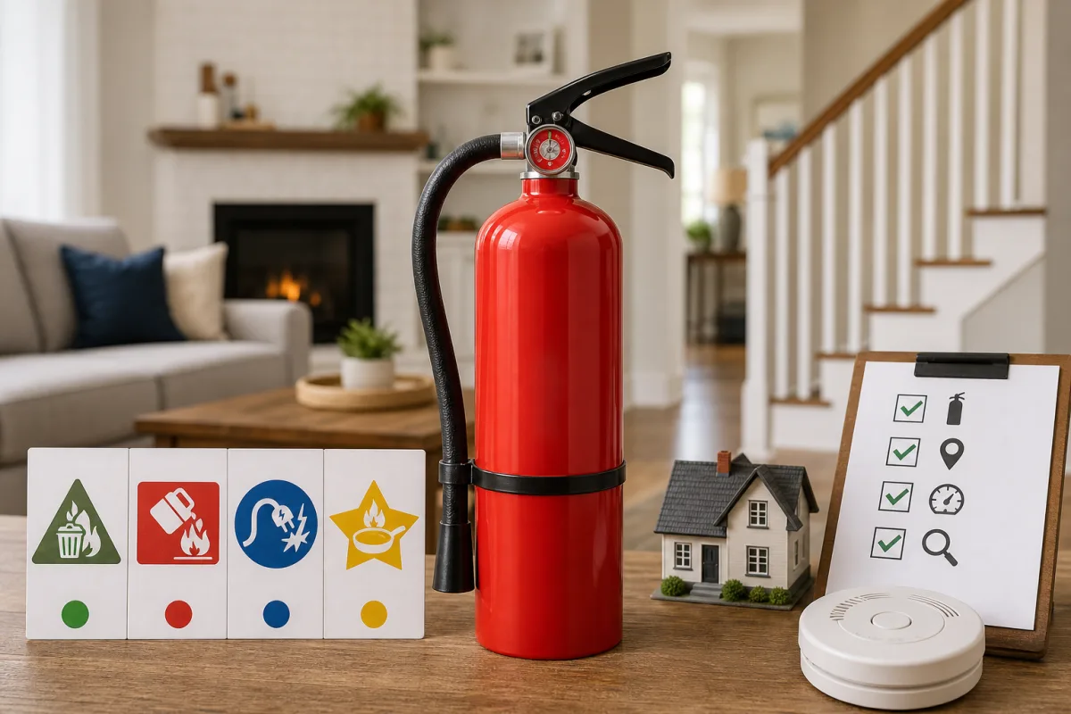 Illustration related to How to Choose the Right Fire Extinguisher for Your Home