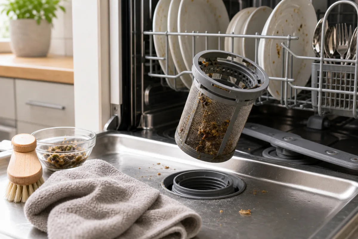 Illustration related to How to Clean Your Dishwasher Filter When Dishes Come Out Dirty