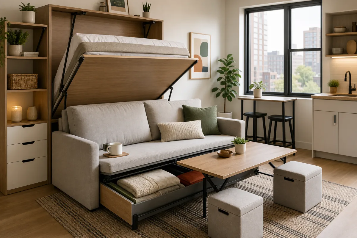 Illustration related to Best Space-Saving Furniture for Small Apartments in the US